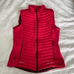 Eddie Bauer XS First Ascent Stormdown 800 Puffer Vest Womens Red Goose Down